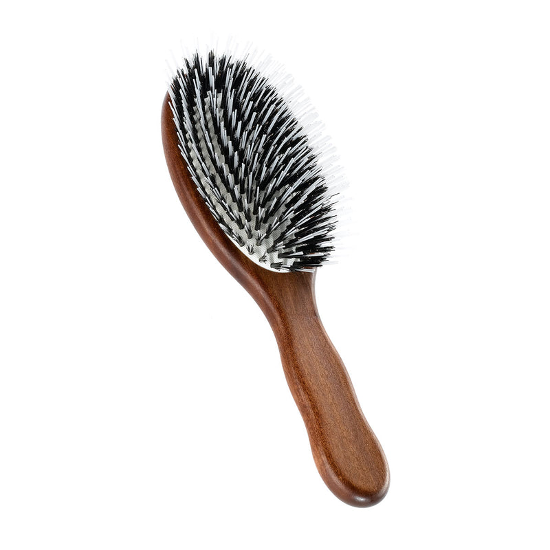 ACCA KAPPA Hair Extension Kobité Wood Oval Brush with Boar Bristle and Nylon Monofilament