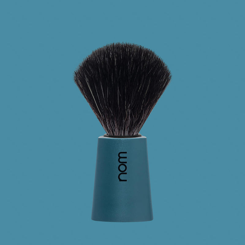 nom CARL Vegan Fibre Shaving Brush in Petrol Blue