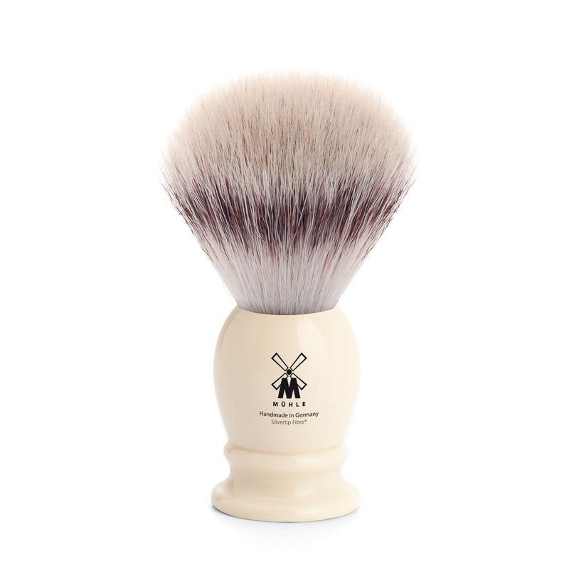 MÜHLE Classic Silvertip Fibre Shaving Brush, in Faux Ivory, Medium