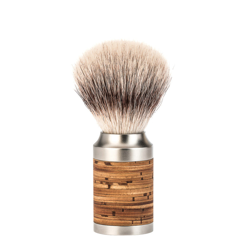 MÜHLE ROCCA Stainless Steel and Birch Bark Synthetic Fibre Brush