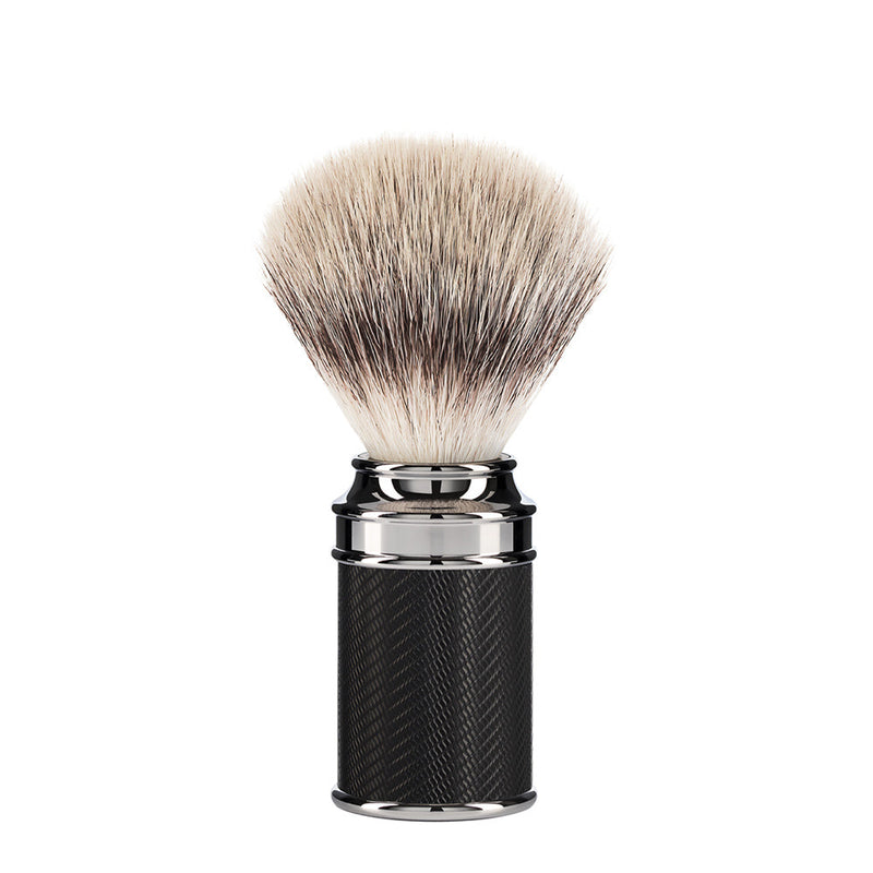 MÜHLE TRADITIONAL Silvertip Fibre Shaving Brush in Black Chrome