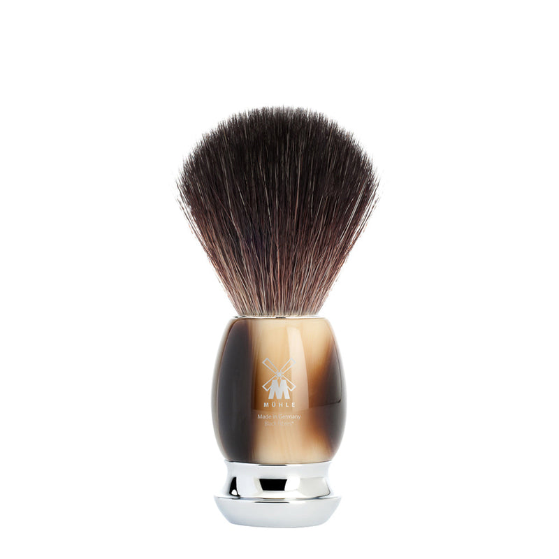 MÜHLE VIVO Brown Horn Black Fibre Shaving Brush