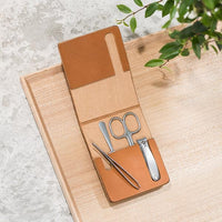 MÜHLE Travel Manicure Set in Cowhide Case